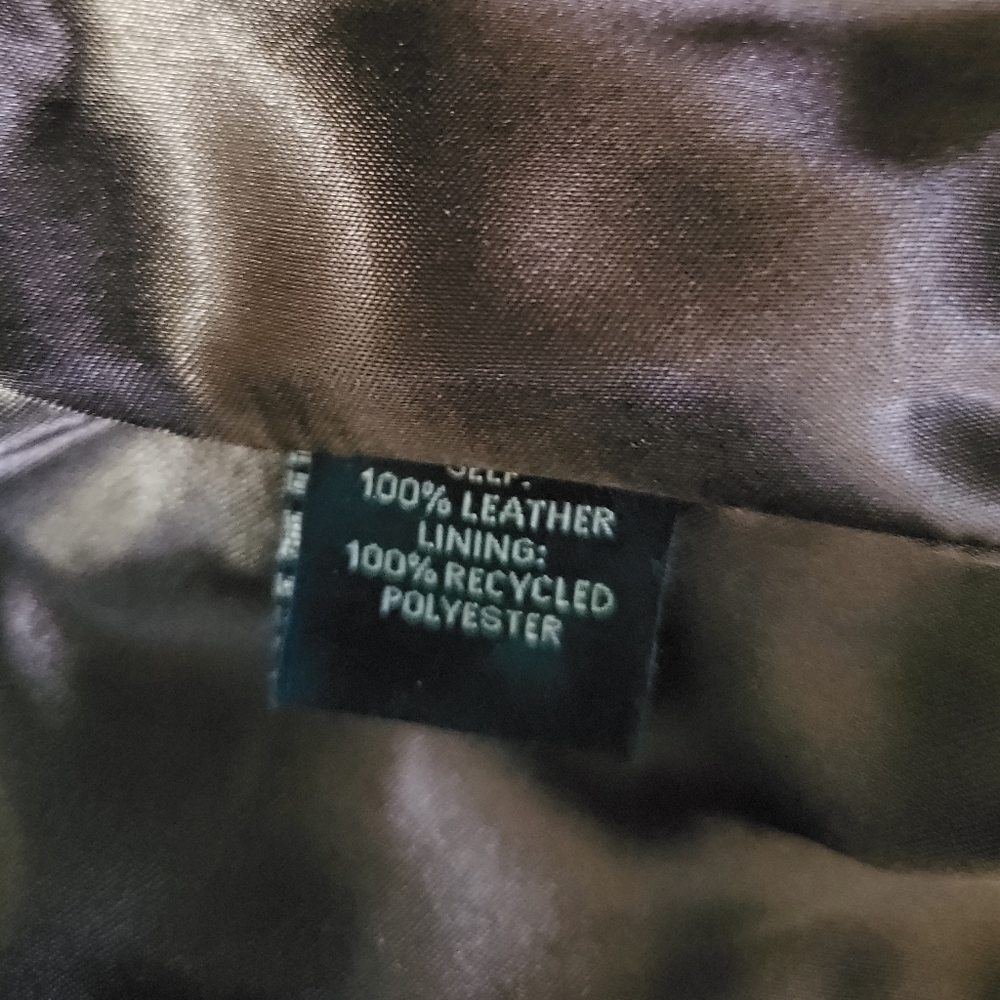 AS by DF NWT Leather  Bronze Mini Skirt 15" Zip Closure W/2 Snaps Size Small - Picture 8 of 10